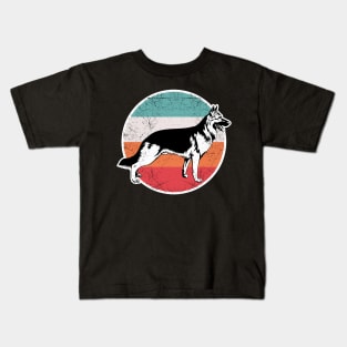 Vintage Retro German Shepherd Kids T-Shirt